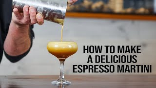 How to Make a Delicious Espresso Martini  Good Coffee Vodka Kahlua Frangelico amp lots of ice [upl. by Sheilah79]