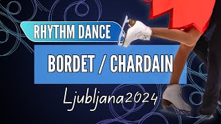 Louise BORDET  Martin CHARDAIN FRA  Junior Ice Dance Rhythm Dance  Ljubljana 2024 [upl. by Ellehcsor]