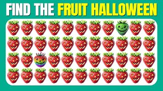 Find the ODD One Out  Fruit Halloween Edition 🎃👻🦇  Easy Medium Hard Emoji Quiz [upl. by Phail]