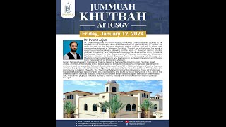 Friday January 12 2024 Khateeb Dr Ovamir Anjum [upl. by Gervase]