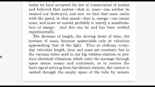 1b Charles Steinmetz FOUR LECTURES on Relativity and space Chapter 1 b 1923 [upl. by Merta]