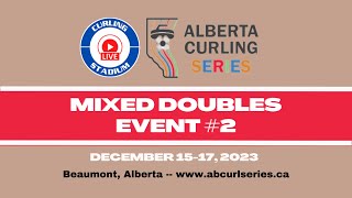 DesormeauHumbke vs YeoYeo  Draw 2  Curling Stadium Alberta Curling Series Doubles 2 [upl. by Adroj]