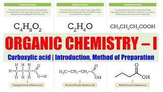 42 Carboxylic Acid Introduction Method of Preparation  Organic Chemistry 01  BPharm 2nd sem [upl. by Aicital]