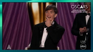 Cillian Murphy Wins Best Actor for Oppenheimer  96th Oscars 2024 [upl. by Yenhpad197]