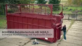 Abrollcontainer AB34S65 mit Hydraulikdach von BMP Bohemia [upl. by Loveridge]