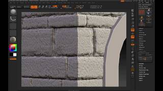Zbrush sculpt stone wallRUS [upl. by Anrim261]