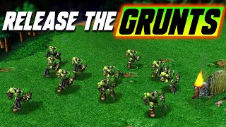 Release THE GRUNTS  Mass Grunt RUSH  WC3  Grubby [upl. by Adley]