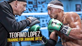 Teofimo Lopez training for Jamaine Ortiz [upl. by Irehs32]