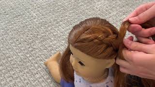 how to do dutch braids on your american girl doll [upl. by Utley]