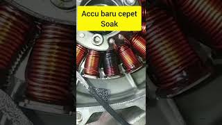 Pengisian accu motor lemah mekanik aki [upl. by Noell]