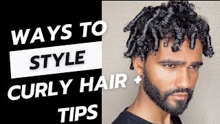 WAYS TO STYLE YOUR CURLY NATURAL HAIR  TIPS [upl. by Aleris]