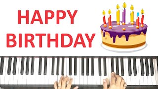 How to Play Happy Birthday in G Major on Piano [upl. by Deehahs]