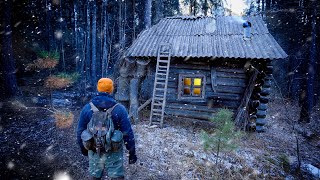 Restoration of an abandoned wooden house in the forest Spending the night alone Part 5 [upl. by Buchalter]