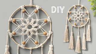 DIY ATRAPASUEÑOS EN MACRAMÉ🌸MACRAME DREAMCATCHER WALLHANGING [upl. by Weisbrodt]