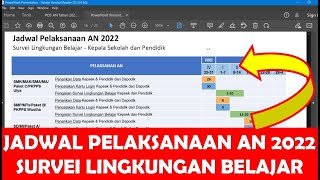 Jadwal Mengisi Survei Lingkungan Belajar Pada Pelaksanaan ANBK Tahun 2022 [upl. by Eileme407]