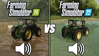 DŹWIĘK amp GRAFIKA  FARMING SIMULATOR 25 VS FARMING SIMULATOR 22 [upl. by Lan359]