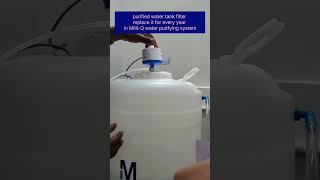 Purified water tank filter vent filter replacing in milliQ water purifying system [upl. by Yael404]