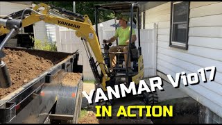 Yanmar Vio17 Mini Excavator In Action [upl. by Anahsohs]