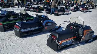 stone barn vintage snowmobile show in pulaski wi feb 26th 2022 [upl. by Nyleimaj]