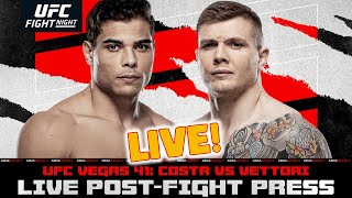 UFC Vegas 41 Press Conference Costa vs Vettori  LIVE COVERAGE [upl. by Salot]