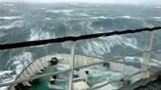 ship in storm 90ft waves [upl. by Bloom]