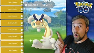 Shiny Drampa Caught This was Tough Pokémon GO [upl. by Leelah]