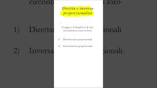 Diretta e Inversa Proporzionalità [upl. by Attenhoj]