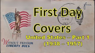 Philately  First Day Covers  United States  Part 1  1938  1957  Hobbies  Collection  Vintage [upl. by Htebzile780]