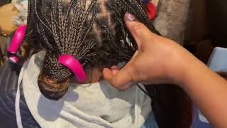 How to braid amazing hairstyle love howto hair 2024 micro braids in 10 minutes [upl. by Irahc]