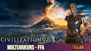 Civilization VI Multijoueurs  Trajan  FFA [upl. by Ayres]