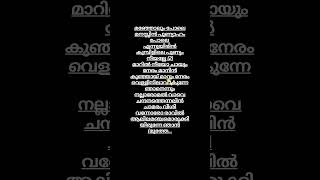 Muthe muthe youtubeshorts shortvideo malayalamsonglyrics songlyrics malayalamlyrical song [upl. by Alimaj]