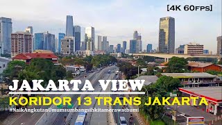 Trans Jakarta Koridor 13 Ciledug ke Tendean via Jalan Layang khusus Busway  Kebayoran Mayestik CSW [upl. by Germin]