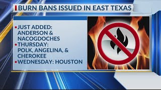 LIST East Texas counties under burn bans [upl. by Kellina]