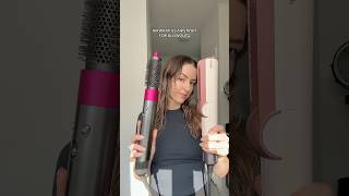 Airwrap vs Airstrait for blowouts dyson airwrap hairshorts hairstyle [upl. by Georgie]