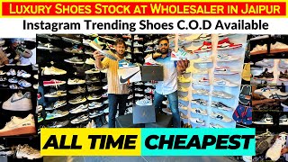 All Time Cheapest Luxury Shoes Stock at Wholesaler in Jaipur firstcopyshoes 7aQualityShoes [upl. by Kcirreg17]