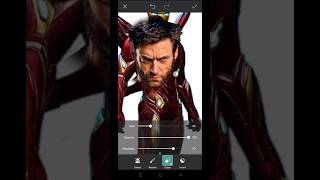 Wolverine iron man fusion art 🎭 videos in PicsArt marvel picsart ironman wolverine [upl. by Edlin]