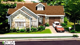 One Story Family Home  NO CC  Sims 4 Speedbuild [upl. by Anette]