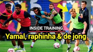 🔴🔵INSIDE TRAINING🔥Prepare on for Catalan derby Barcelona vs Espanol fit yamal raphinha lewandowski [upl. by Ahsote]