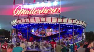 MATTERHORN RIDE AT THE FAIR 2018 BACKWARDS [upl. by Annahsor512]