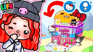 HELLO KITTY LIFE HACKS IN TOCA BOCA HOTEL MIT HELLO KITTY SECRETS in Toca Life World [upl. by Nollid]