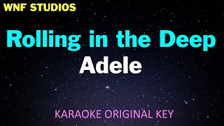 Adele  Rolling in the Deep Karaoke Original Version [upl. by Noizneb]