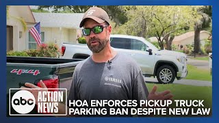 Subdivision continues to ban pickup parking despite new Florida HOA law [upl. by Kernan]