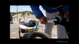 Surfing board bicycle trailer SurfCarry [upl. by Dnalloh951]