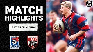 Newcastle Knights v North Sydney Bears  1997 ARL Prelim Final  Classic Match Highlights  NRL [upl. by Anauqahc769]