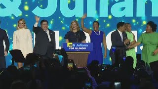 Gov JB Pritzker defeats Darren Bailey for second term [upl. by Nywra]