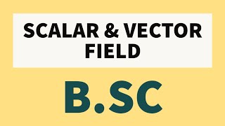 Scalar and Vector fieldBSc [upl. by Aliam]