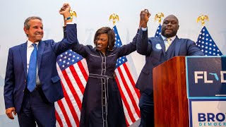 Val Demings addresses voters at Broward Unity event after winning primary election [upl. by Aienahs]