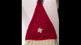 MAGLIA TUTORIAL CAPPELLO BABBO NATALE  SANTA CLAUS PARTE 1 DI 2 [upl. by Haldes922]