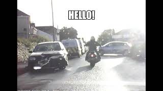 2x Idiots in 10 seconds driving through Illogan Redruth Cornwall UK [upl. by Annoled]