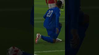 Patson Daka Shot Taken vs Man Utd 202425shorts [upl. by Hbahsur]